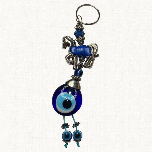 Turkish Blue Evil Eye Keychain