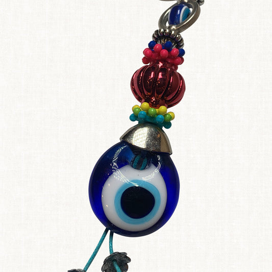 Turkish Blue Evil Eye Keychain