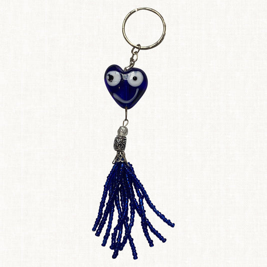 Turkish Blue Evil Eye Keychain